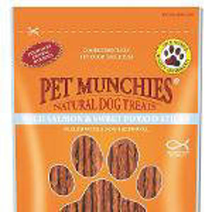 Picture of Pet Munchies Dog Salmon Sweet Potato Stix - 8 x 90g